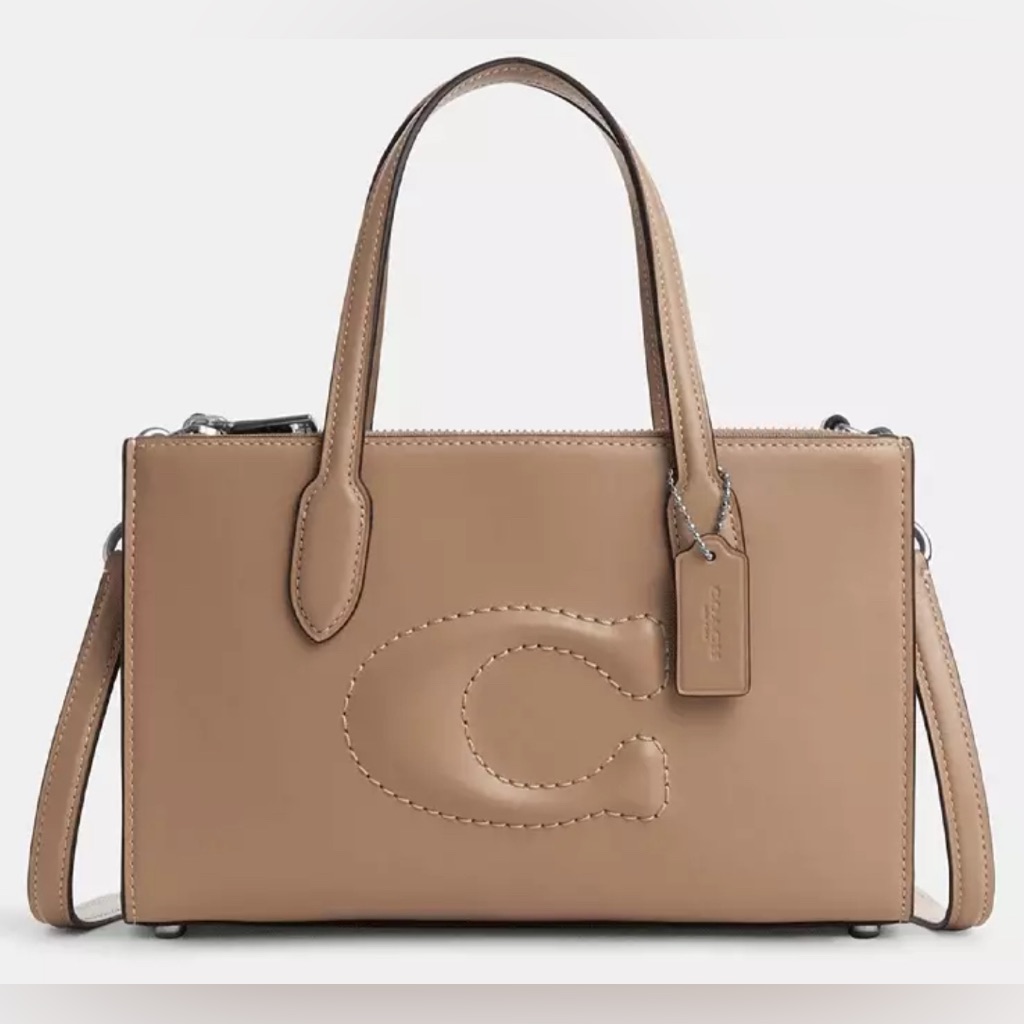 Coach Tan Nina Leather Small Tote Bag